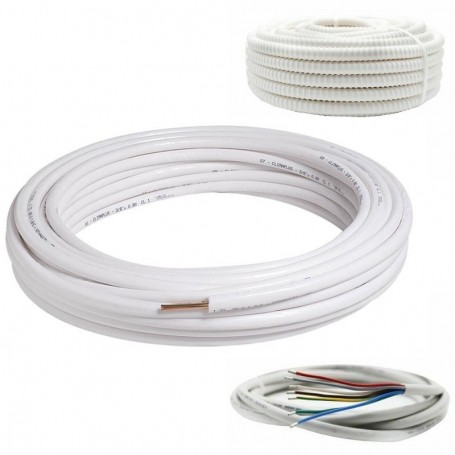 1/4 and 5/8 Kit for installation with insulated copper pipe, electric cable, drain pipe