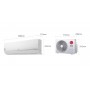Lg S18EC Standard Plus, Klimaanlage R32 Inverter Kühlen und Heizen 5 kW, bis 90 m², integriertes WiFi