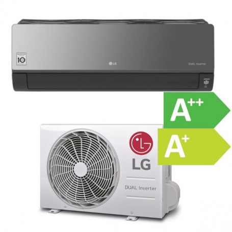 Lg AC09BK ArtCool Energy, Klimaanlage + Luftreiniger UVnano, R32 Inverter Kühlen und Heizen 3 kW, bis 40 m², integriertes WiFi