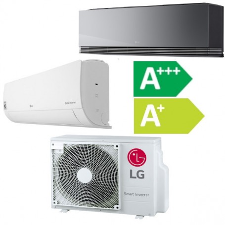 Lg Klimaanlage Duo-Set R32 Inverter Kühlen und Heizen 2.5+3.5 kW, bis 30+50 m², integriertes WiFi (Optional Luftreiniger)