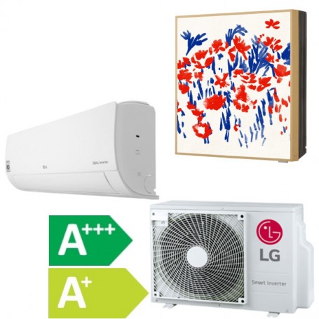Lg Klimaanlage Duo-Set R32 Inverter Kühlen und Heizen 2.5+3.5 kW ArtCool Gallery, bis 30+50 m², WiFi inklusive