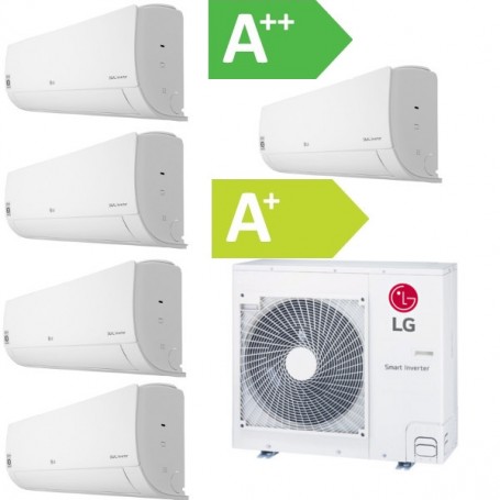 Lg Klimaanlage 5-räume R32 Inverter 10 kW Kühlen und Heizen, bis 160 m², integriertes WiFi (Optional Luftreiniger)