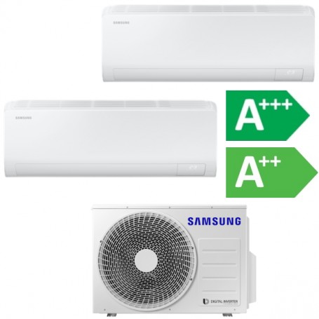 Samsung air conditioner Dualsplit 9000+12000 btu inverter, Heat Pump, max surface area 30+50 m²