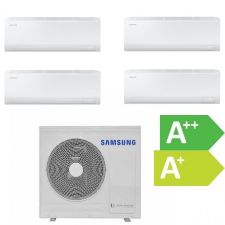 Samsung air conditioner Quadri 4 split, inverter 9 kW Heat Pump, max surface area 150 m²