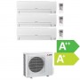 Mitsubishi Klimaanlage Trio-Set R32 Inverter 6 kW, Kühlen und Heizen, bis 110 m² (Optional WiFi)