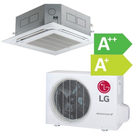 Lg CT12F Klimagerät 4-Wege-Deckenkassette R32 Inverter Kühlen und Heizen 3.5 kW, bis 60 m² (Optional WiFi)